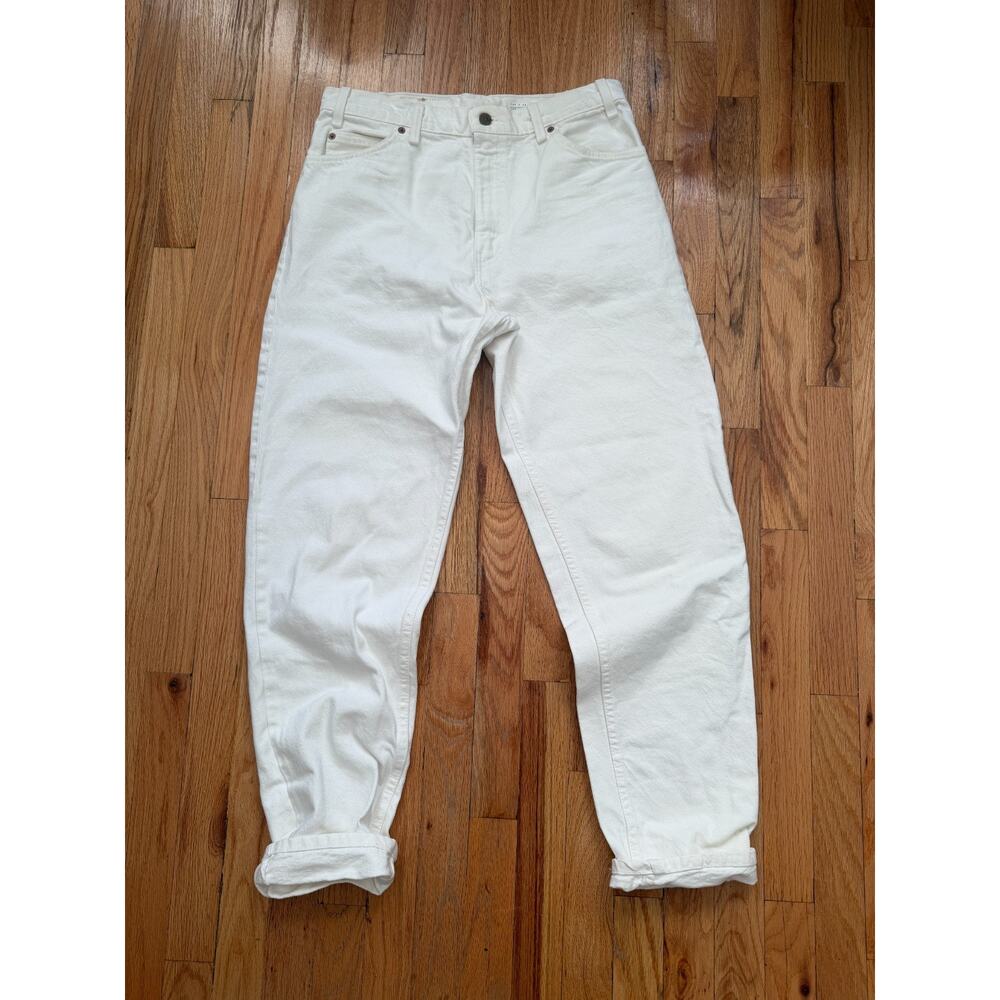 VINTAGE Levis 550 Men Relaxed Fit Tapered Leg Jeans 34X32 White Orange Tab Denim